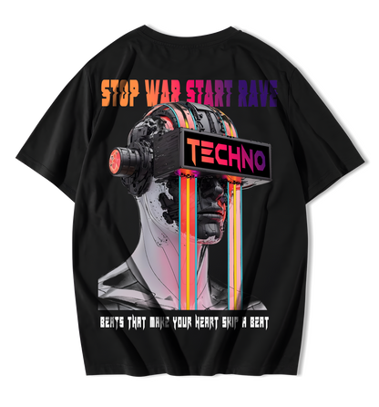 TECHNO Premium Heavy Fabric Oversized T-Shirt