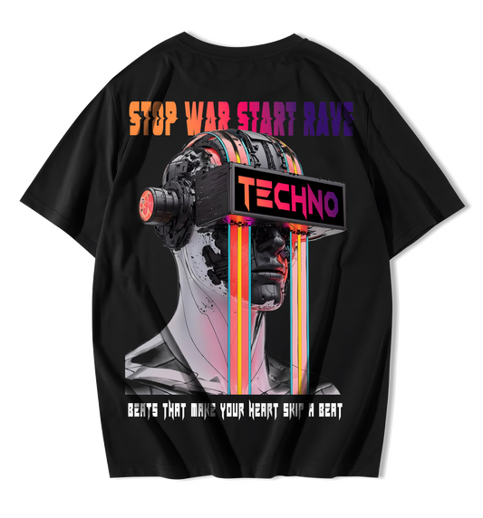 TECHNO Premium Heavy Fabric Oversized T-Shirt